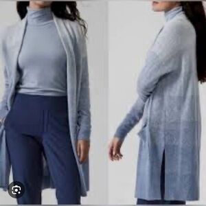 Athleta Gray Long Cardigan